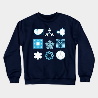 9 Fractals- blue Crewneck Sweatshirt